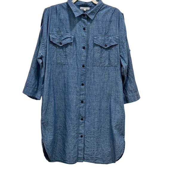 Alex Mill Military Chambray Denim Dress - Picture 7 of 8